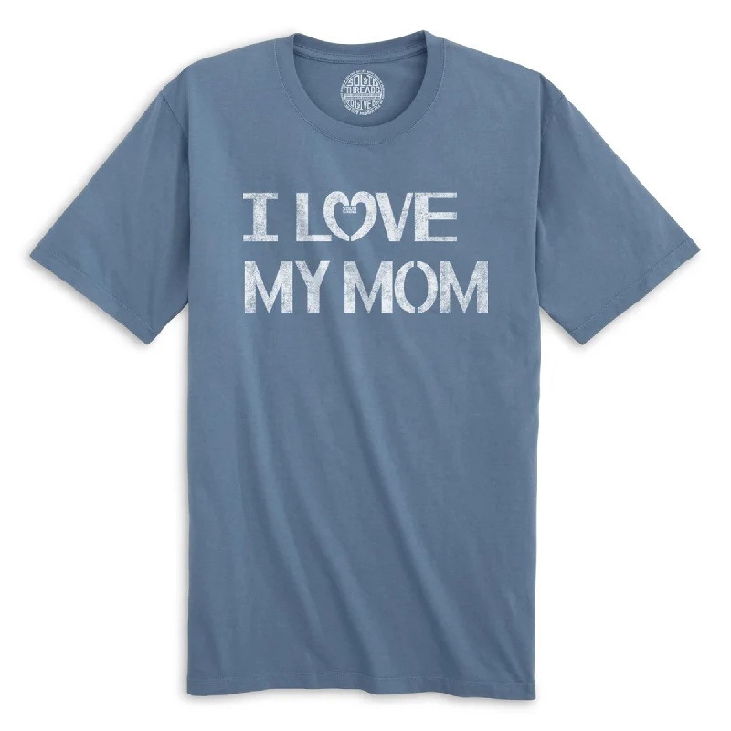 I Love My Mom Organic Cotton T-shirt Wool Fabric Cashmere Fabric Tweed Fabric