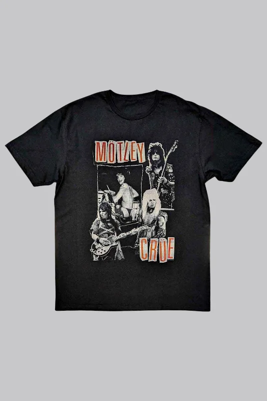 Motley Crue Vintage Collage Shirt Boxy Fit Fitted Loose