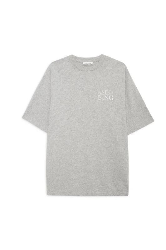 Myers Tee Serif NY - Washed Heather Grey Collared Crew Neck Turtle Neck