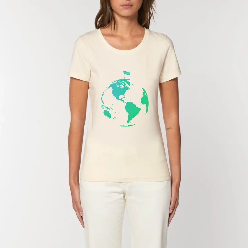 Nord | T-shirt Femme 100% Coton BIO - EXPRESSER Striped Floral Plaid