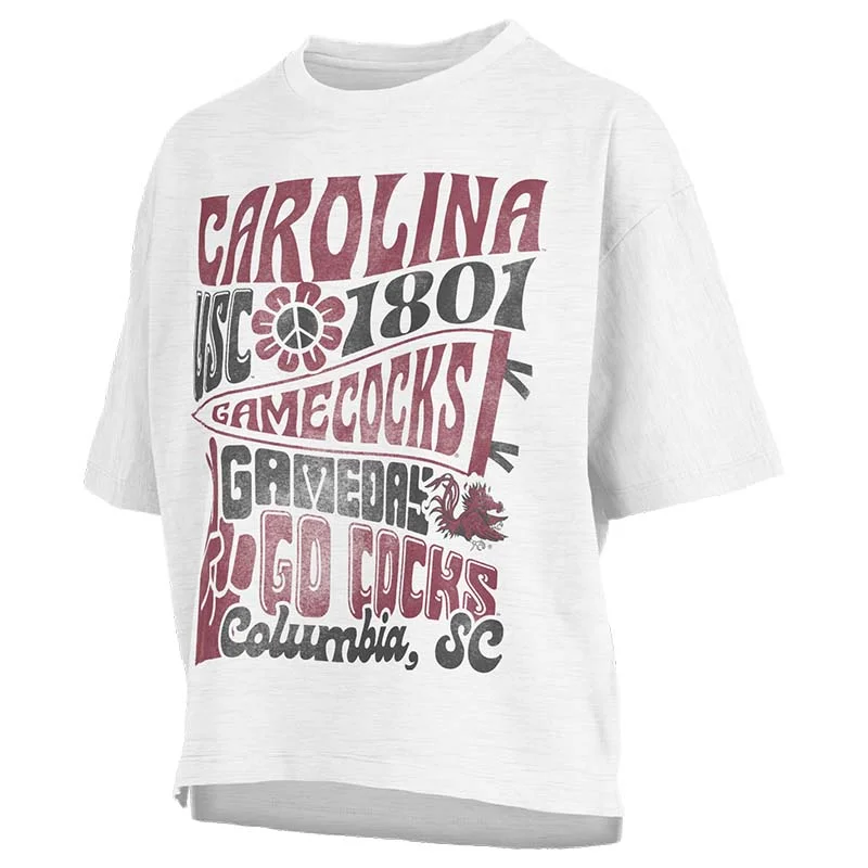 USC Motley Crew Meadow Waistline Short Sleeve T-Shirt Fleece Fabric Down Fabric Feather Fabric USC Motley Crew Meadow Waistline Short Sleeve T-Shirt Fleece Fabric Down Fabric Feather Fabric
