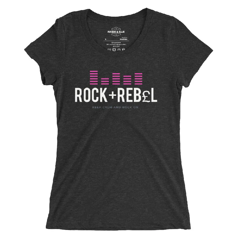 Rock+Reb£llion EQ Fucsia Women's Tri-Blend Slim Fit T-Shirt Polka Dot Checkered Tartan Rock+Reb£llion EQ Fucsia Women's Tri-Blend Slim Fit T-Shirt Polka Dot Checkered Tartan