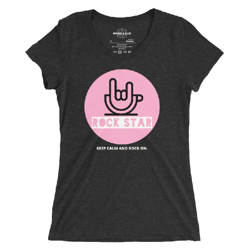 Rock+Reb£llion Rock Star Pink Women's Tri-Blend Slim Fit T-Shirt Hooded Caped Shawl Collar Rock+Reb£llion Rock Star Pink Women's Tri-Blend Slim Fit T-Shirt Hooded Caped Shawl Collar
