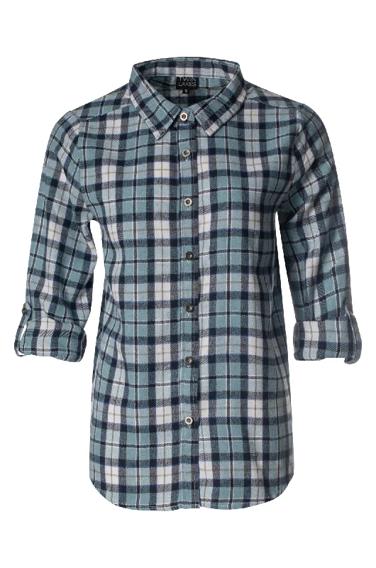 Casual Brushed Check Shirt | Blues Navy Check | 6351ZZ Modern Contemporary Chic