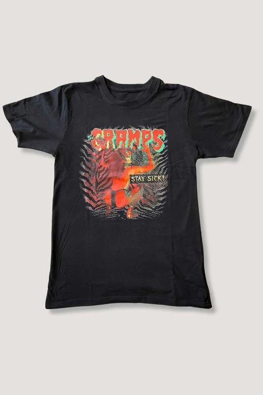 The Cramps Stay Sick Shirt Striped Floral Plaid