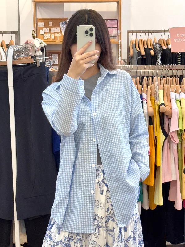 Summer light blue shirt Cozy Warm Stylish