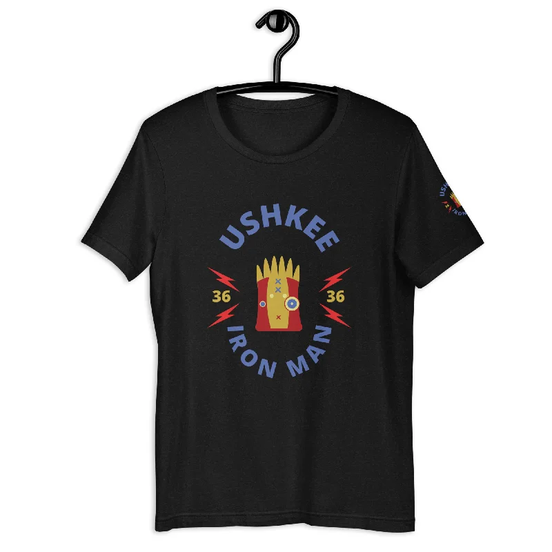 Ushkee Iron Man headshot Unisex t-shirt Fleece Nylon Spandex