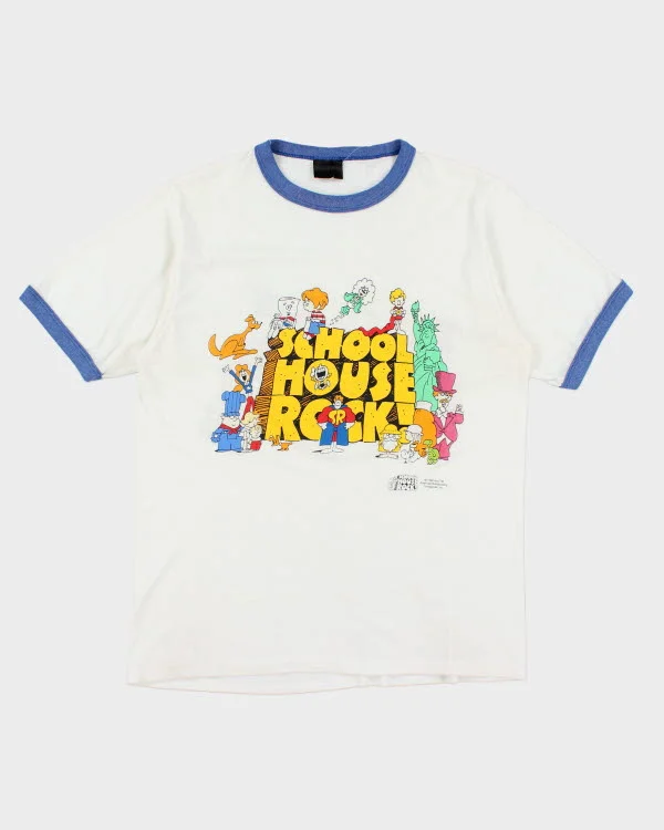 Vintage 90s School House Rock T-shirt - L Cotton Fabric Linen Fabric Terry Fabric