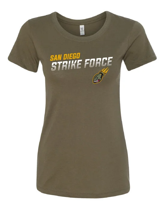 San Diego Strike Force Women's T-Shirt Hooded Caped Shawl Collar