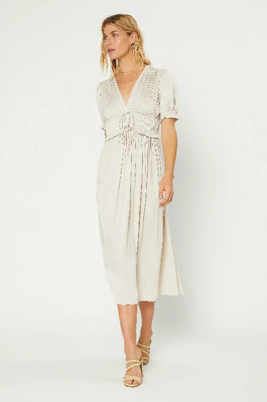 Amelia Pleated Maxi Dress Stylish Empire Waist Maxi Dress