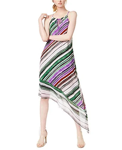 Asymmetrical-Hem Halter Maxi Dress Elegant Maxi Dress with Ruffles