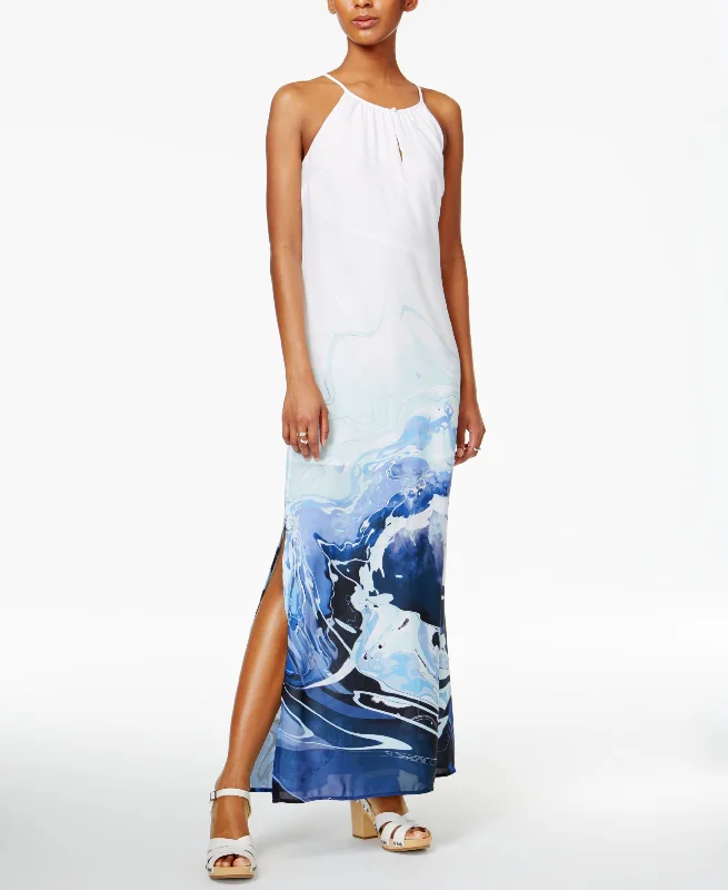Bar III Dip Dyed Maxi Dress Elegant Wraparound Maxi Dress