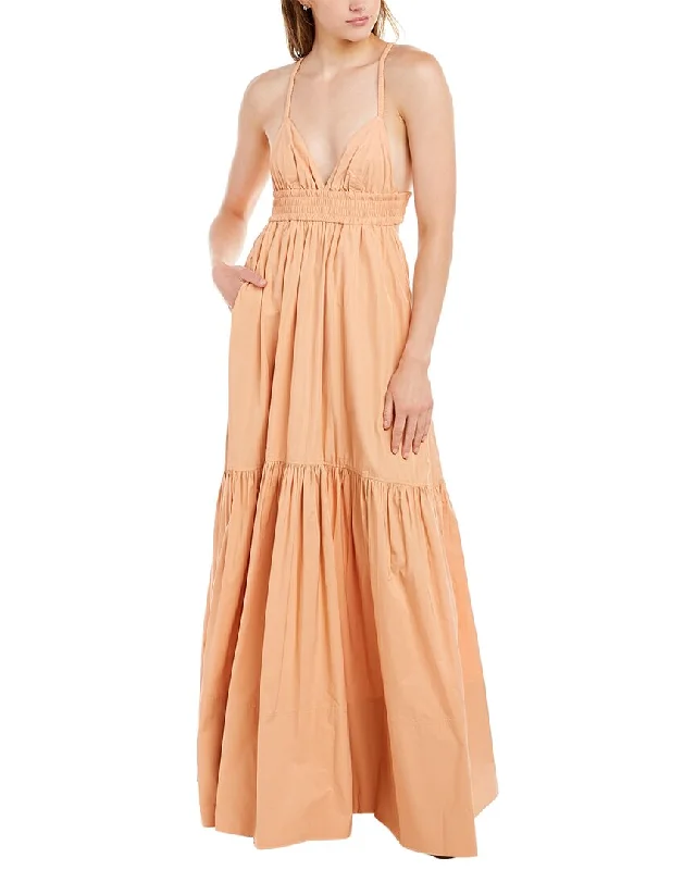 A.L.C. Rosanna Maxi Dress Stylish V-Neck Maxi Dress
