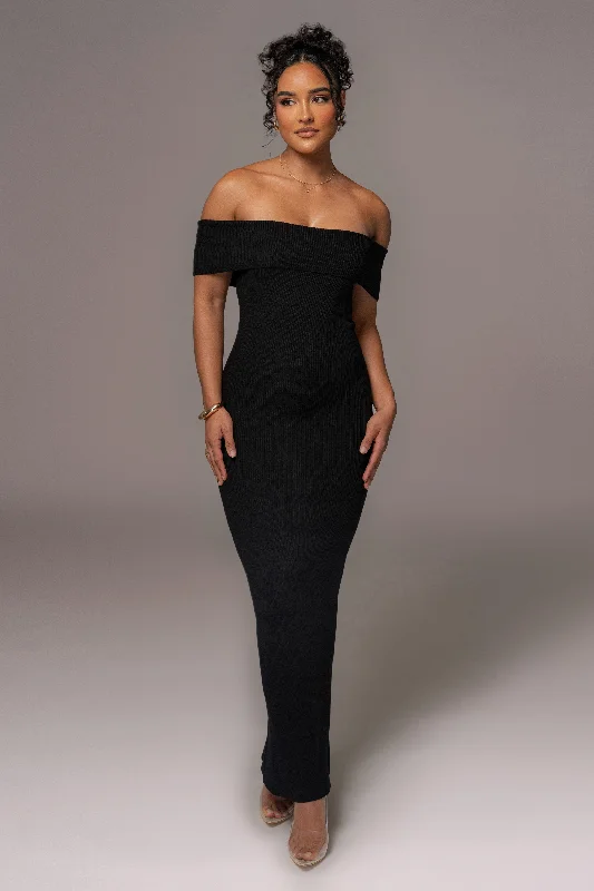 Black Custom  Maxi Dress Comfortable T-Shirt Maxi Dress