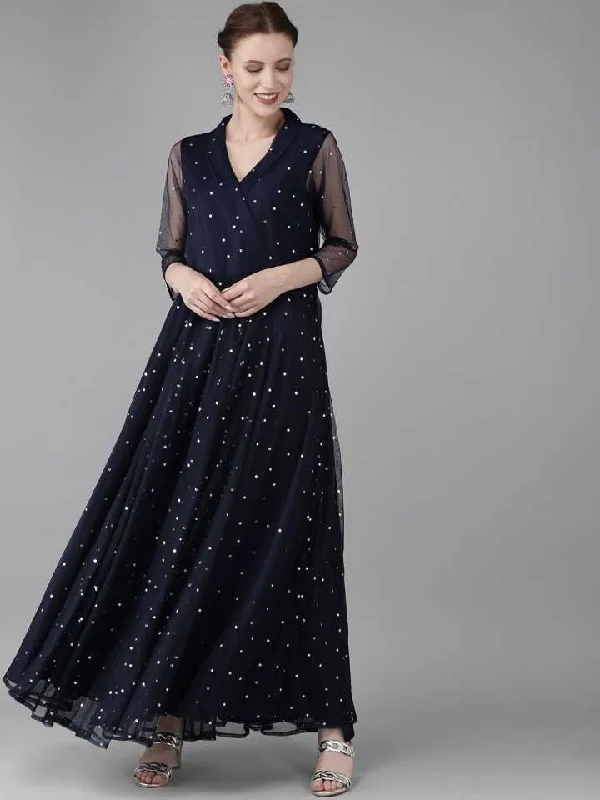 Polka Dot Printed Maxi Dress Fashionable Sleeveless Maxi Dress