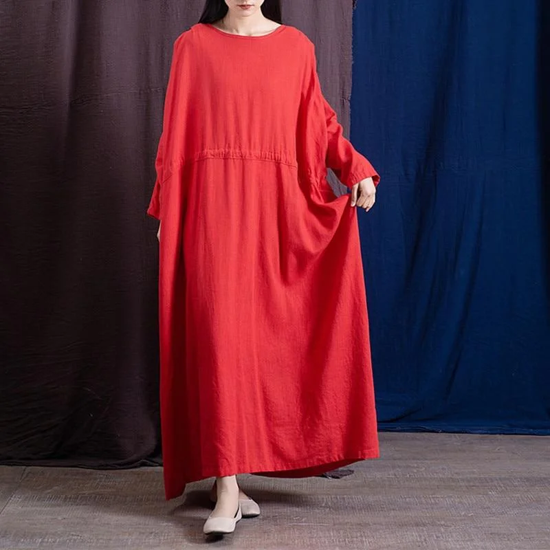 Drawstring Empire Waist Maxi Dress  | Zen Fashionable Halter Neck Maxi Dress