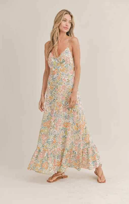 Dream On Maxi Dress Cozy Ruffle Sleeve Maxi Dress