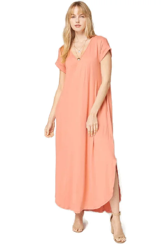 Everyday Pocket Maxi Dress, Sunset Classic V-Neck Maxi Dress