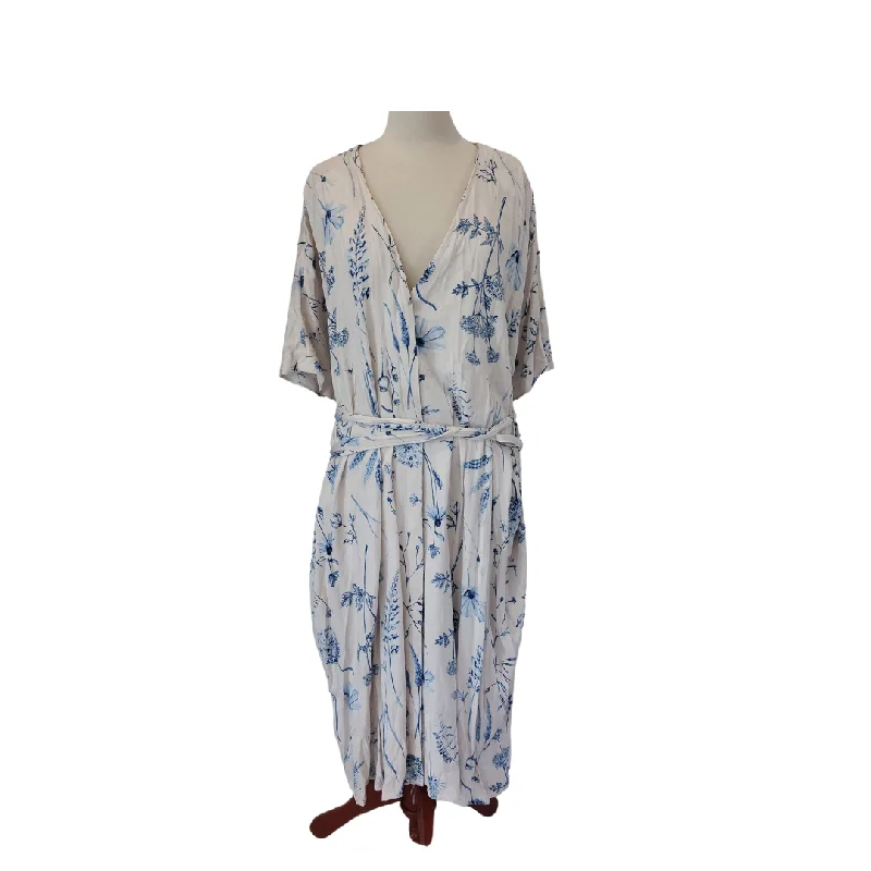 H&M Cream Printed Viscose Maxi Dress | Brand New | Comfortable Long-Sleeve Maxi Dress H&M Cream Printed Viscose Maxi Dress | Brand New | Comfortable Long-Sleeve Maxi Dress