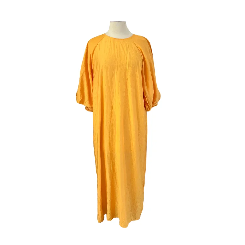 H&M Orange Maxi Dress | Like New | Comfortable Maxi Dress with Sleeves