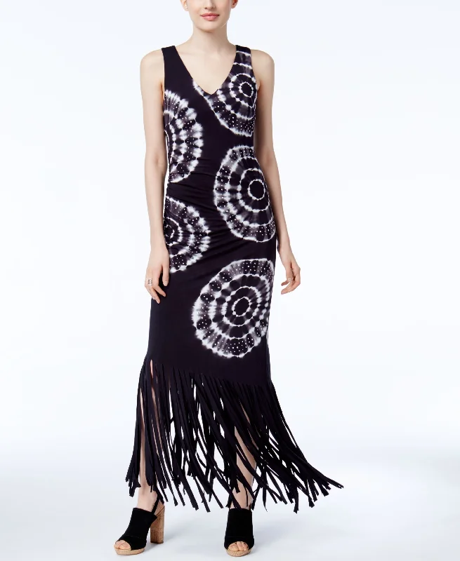INC International Concepts Tie Dyed Maxi Dress Classic Black Maxi Dress