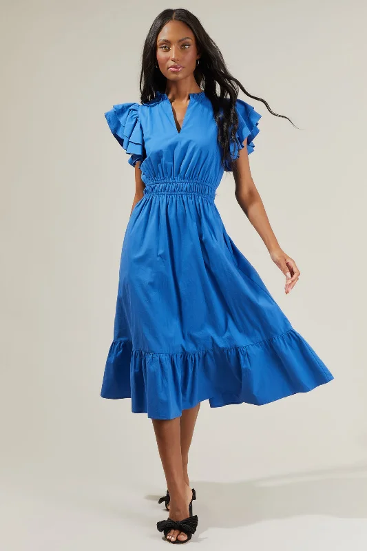 Kinny Poplin Maxi Dress Cozy Knit Maxi Dress