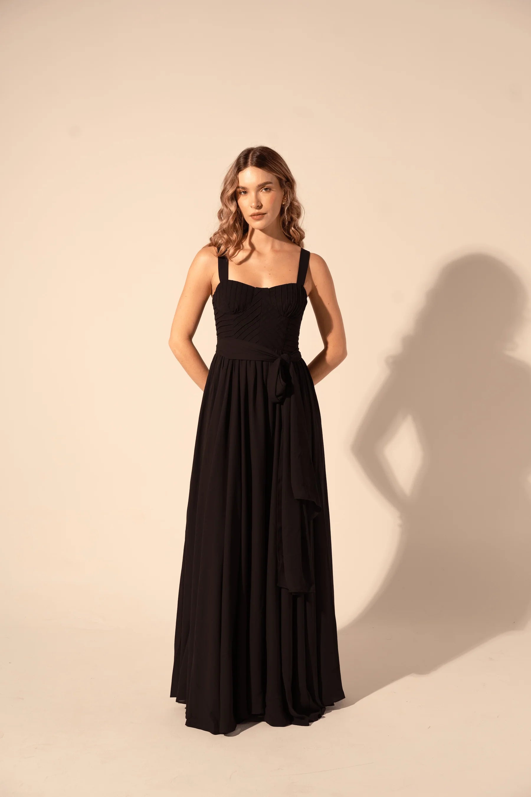 CLAUDETTE MAXI DRESS Trendy Maxi Dress with Bow