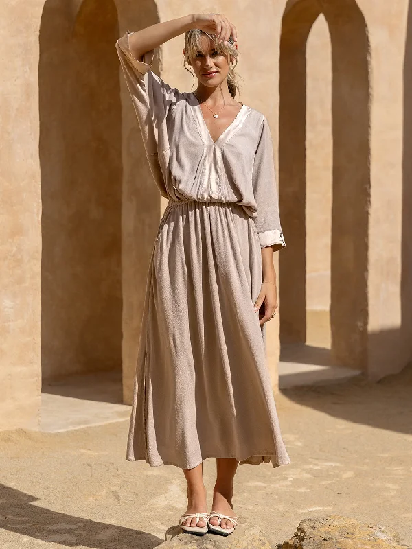 Lucrezia Maxi Dress Misty Rose Chic Summer Maxi Dress