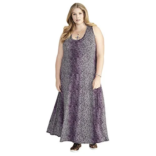 Plus Size Printed Racerback Maxi Dress Classic Strapless Maxi Dress
