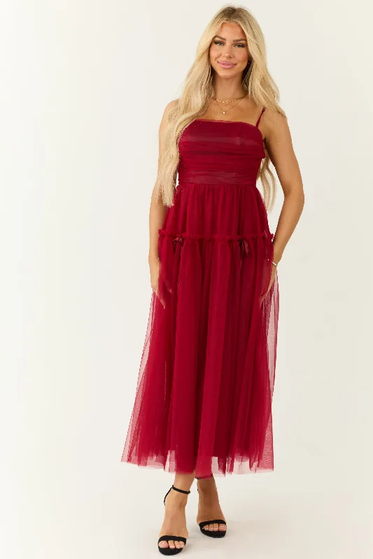 Ruby Square Neck Ruched Maxi Dress Comfortable Bohemian Maxi Dress