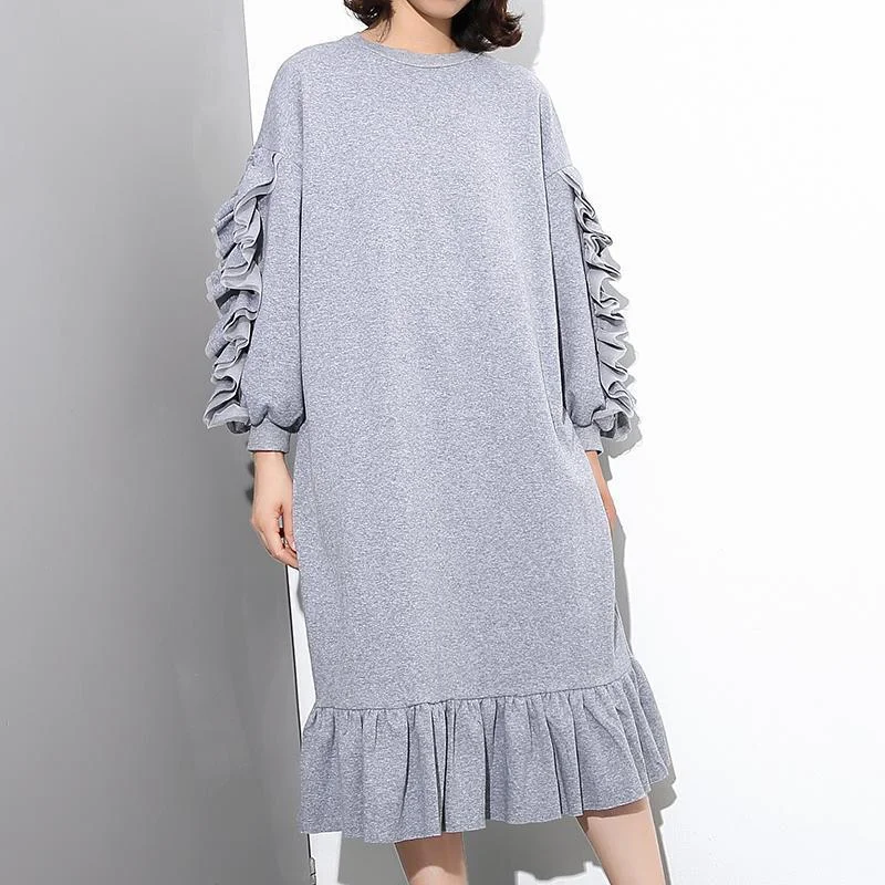 vintage gray cotton maxi dress Loose fitting O neck fall dresses New long sleeve Cinched caftans Classic V-Neck Maxi Dress vintage gray cotton maxi dress Loose fitting O neck fall dresses New long sleeve Cinched caftans Classic V-Neck Maxi Dress