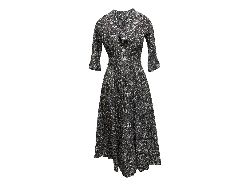 Vintage Grey Julius Garfinckel & Co. Abstract Print Maxi Dress Size US S Elegant Boho Maxi Dress Vintage Grey Julius Garfinckel & Co. Abstract Print Maxi Dress Size US S Elegant Boho Maxi Dress
