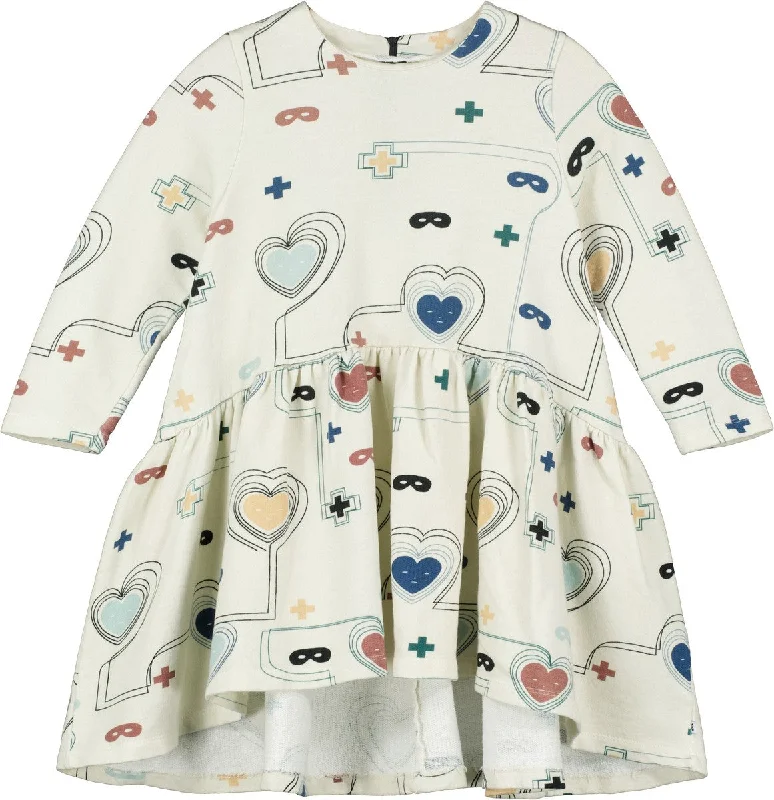 BEAU LOVES NATURAL HEARTS & MASKS LINES LUNA DRESS