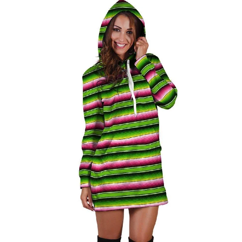 Green Mexican Baja Hoodie Dress