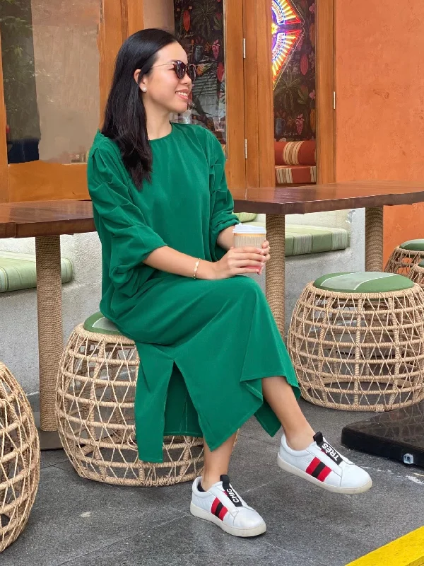 Inez Tuck Sleeve Dress (Sash Included)