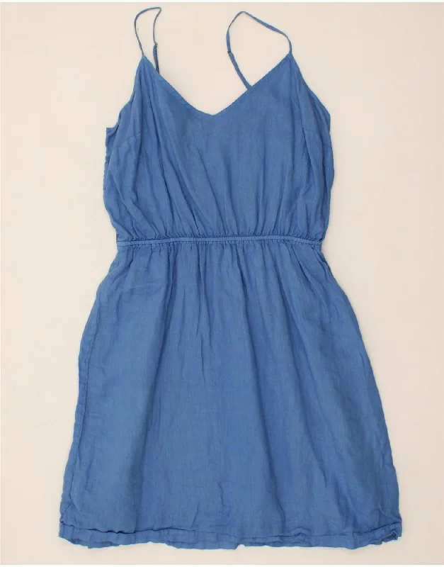 J. CREW Womens Slip Dress UK 12 Medium Blue Cotton