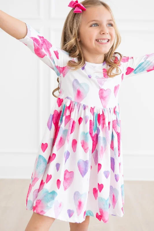 3/4 Sleeve Pocket Twirl Dress