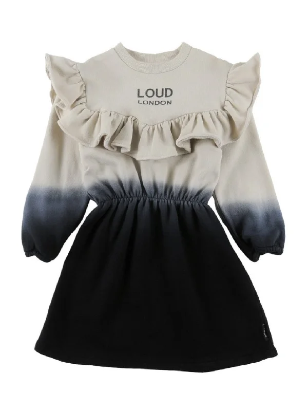 LOUD CREAM/ANTHRACITE OMBRE EYES DRESS