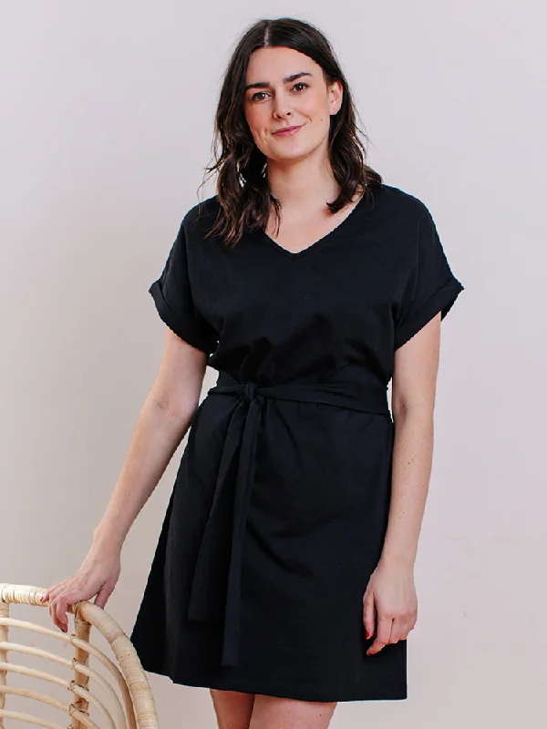 Mata Traders Montrose Tie Dress Black