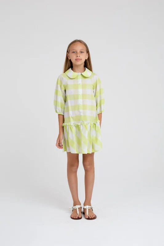 PICCOLA LUDO COLORADO LIME DRESS