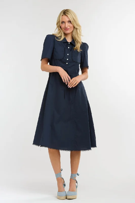 Picnic Pocket Dress Navy
