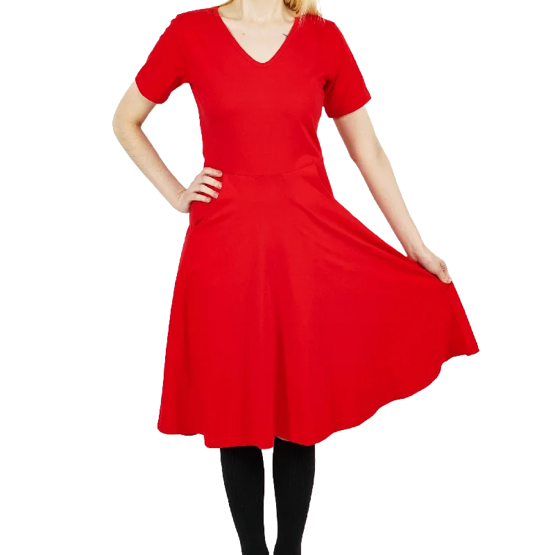 Red-ioactive Fit & Flare Dress