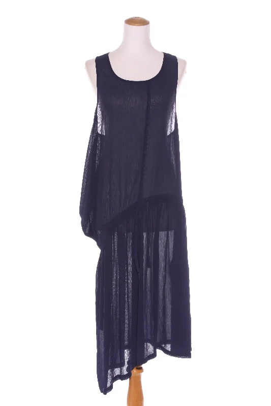 TWO BY TWO - Navy chiffon dress! 12