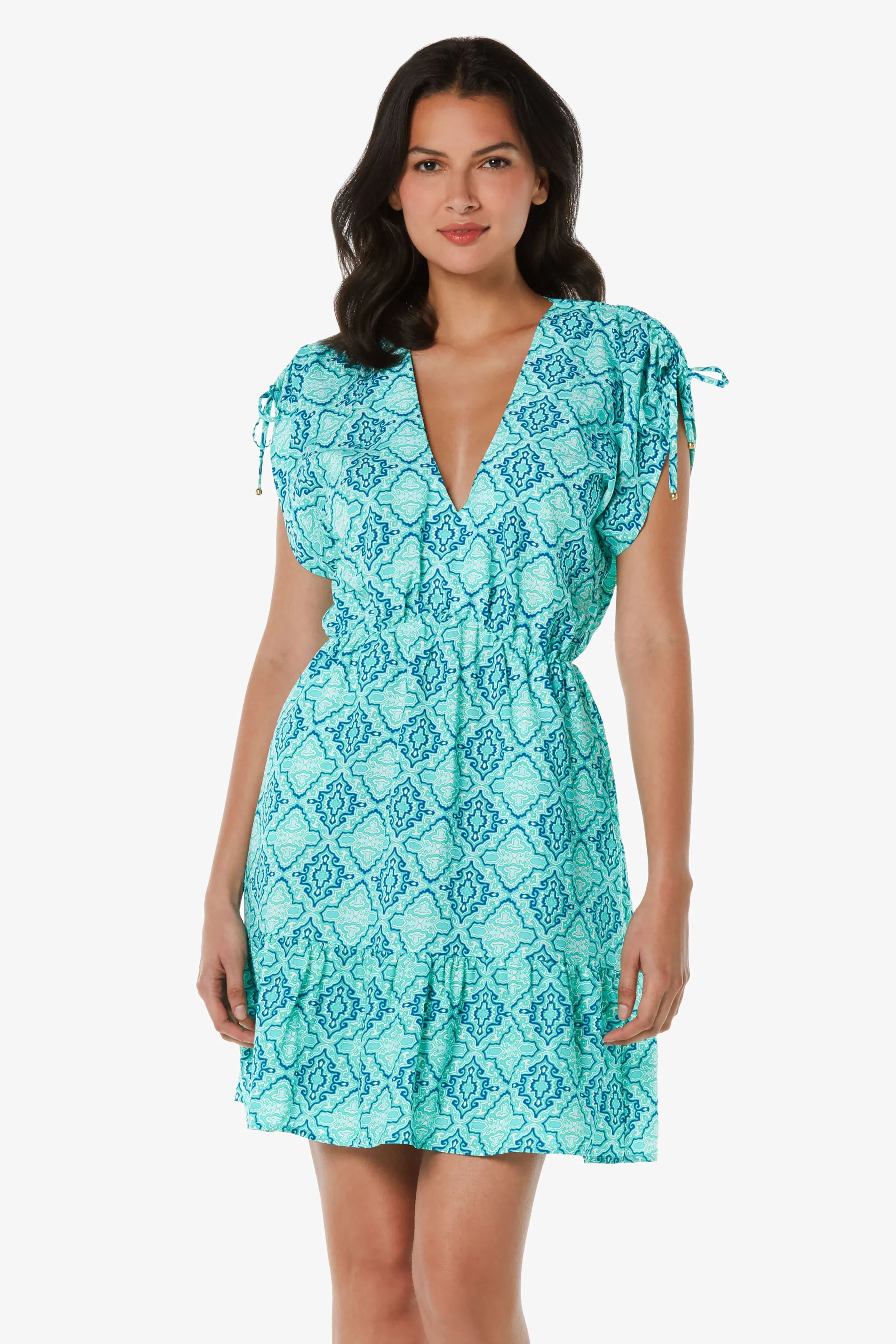 V-Neck Dress  |  Marbella Tile