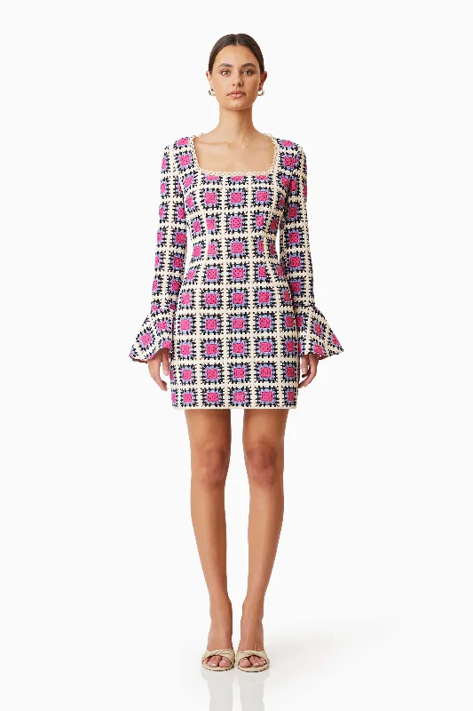 Elliatt Luna Mini Dress - Multi Trendy Cut-Out Mini Dress