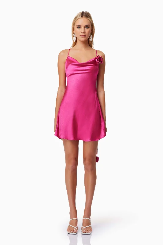 Elliatt Zinnia Mini Dress - Fuchsia Chic Sleeveless Mini Dress