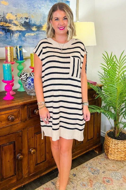 High Hopes Mini Dress - Taupe Casual Mini Dress with Pockets