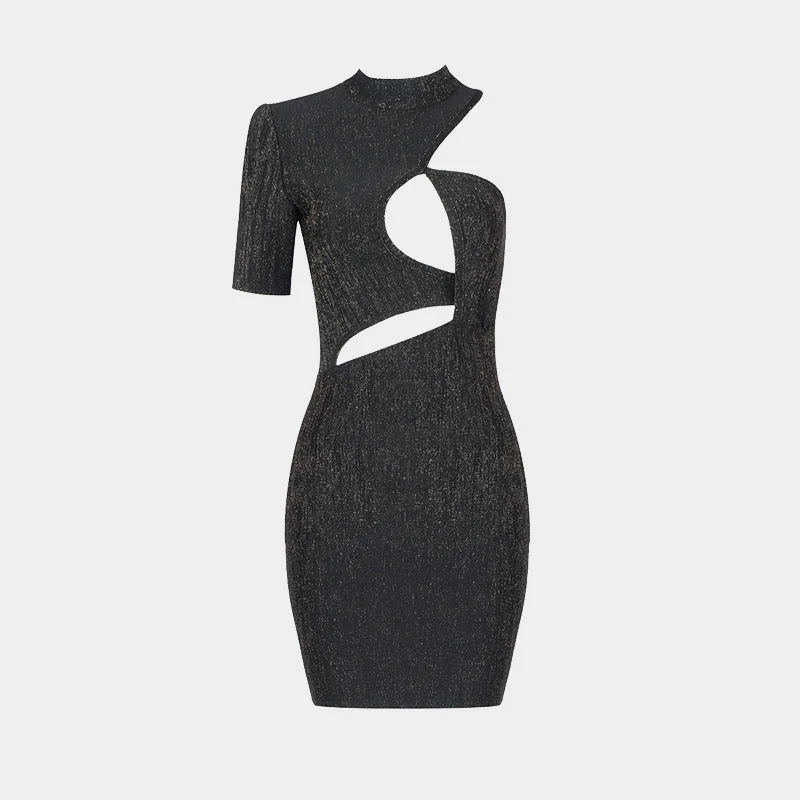 Hollow Out Personalized Knitted Mini Dress Stylish Summer Mini Dress
