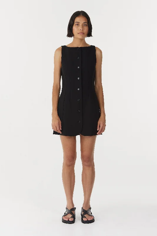 Third Form Skyline Tailored Mini Dress - Black Fashionable Mini Dress with Pockets