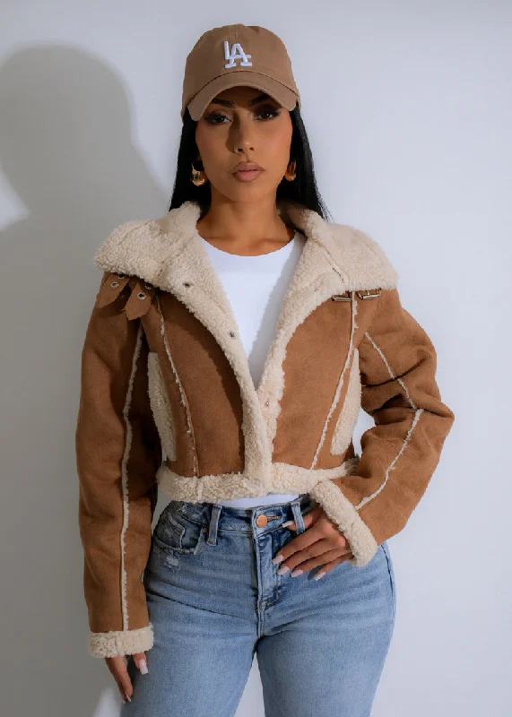 2634P - SHORT FAUX FUR JACKET Faux Fur Jacket Real Fur Jacket Shearling Jacket